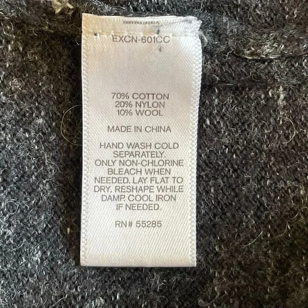 Express Heather Navy V Neck Long Sleeves Cotton Wool Blend Men’s SZ M #1526